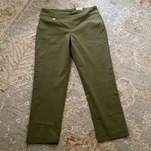 Alfani size 16 tummy control burnt olive straight leg pants